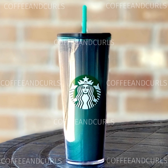 Starbucks Teal Holographic Iridescent  Gradient Cold Cup 2021 Venti 24oz… - Picture 2 of 8